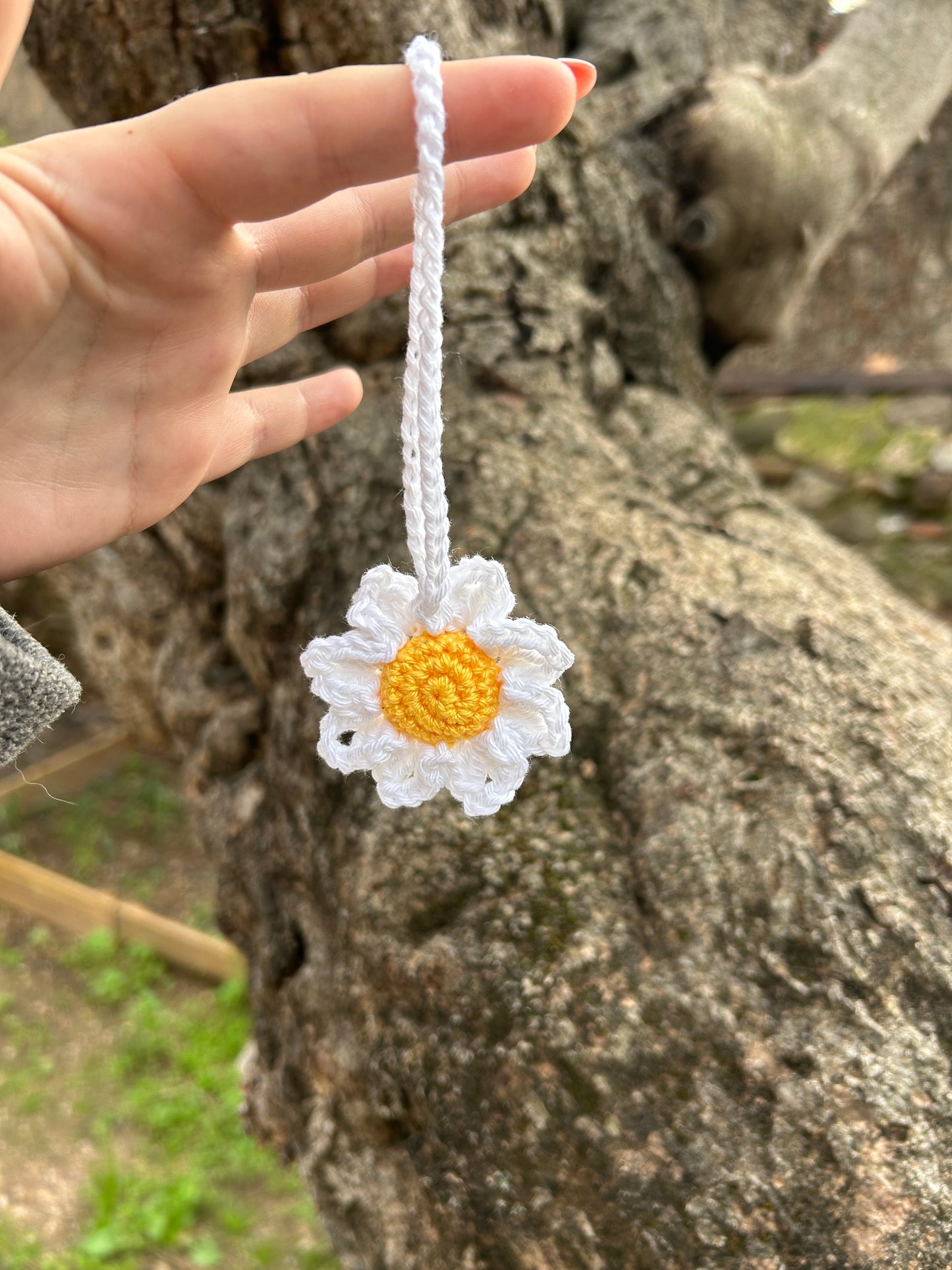 Bijou de rétroviseur Fleur blanche