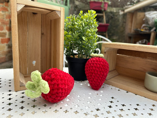 Fraise - Peluche Fraise au crochet